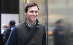 File - In this Monday, Nov. 14, 2016 file photo, Jared Kushner, son-in-law of of President-elect Donald Trump walks from Trump Tower, in New York.