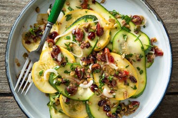 Fresh Zucchini and Yellow Squash Salad; recipe by Beth Dooley, photo by Mette Nielsen, Special to the Star Tribune