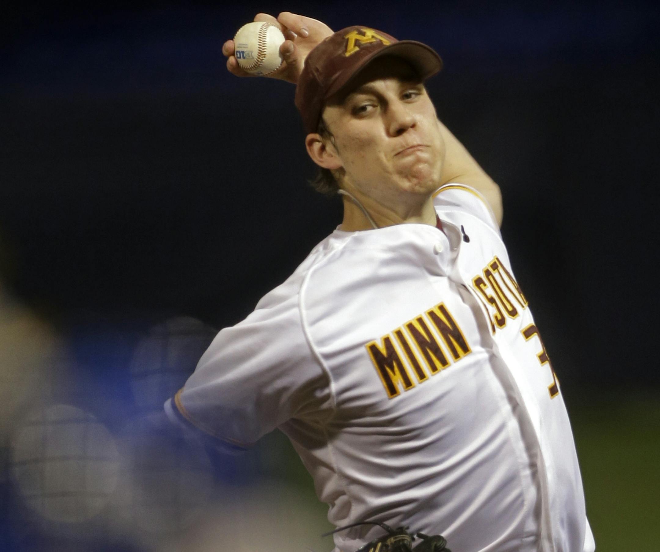 Tom Windle fires a pitch during first inning action against Indiana State earlier this season.