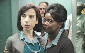 Sally Hawkins and Octavia Spencer in the film "The Shape of Water." Photo courtesy of Fox Searchlight Pictures.