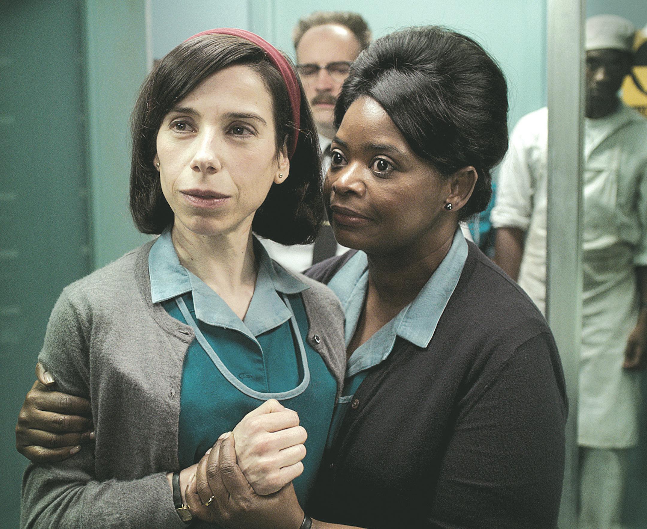 Sally Hawkins and Octavia Spencer in the film "The Shape of Water." Photo courtesy of Fox Searchlight Pictures.