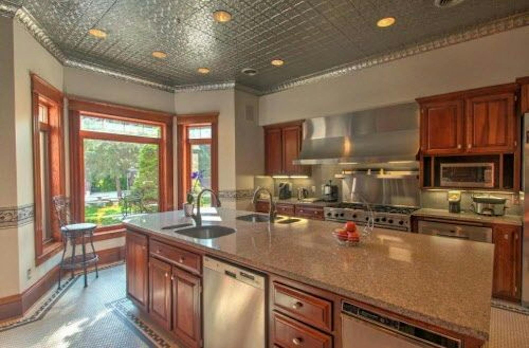 One of the home's four kitchens.