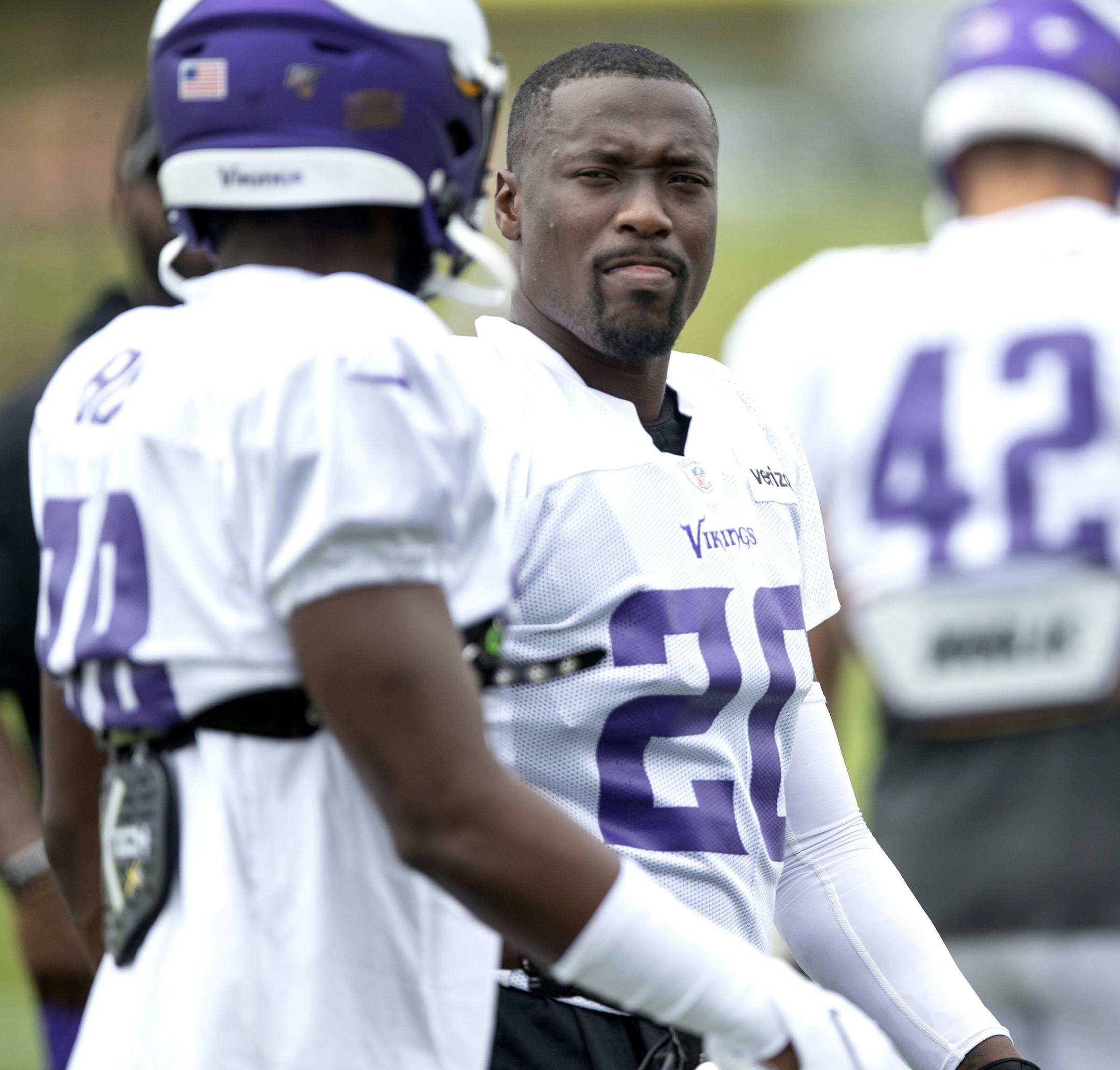 Minnesota Vikings cornerback Mackensie Alexander (20) during Vikings camp at TCO Performance Center Monday August 5, 2019 in Eagan, MN.] Jerry Holt &#x2022; Jerry.holt@startribune.com