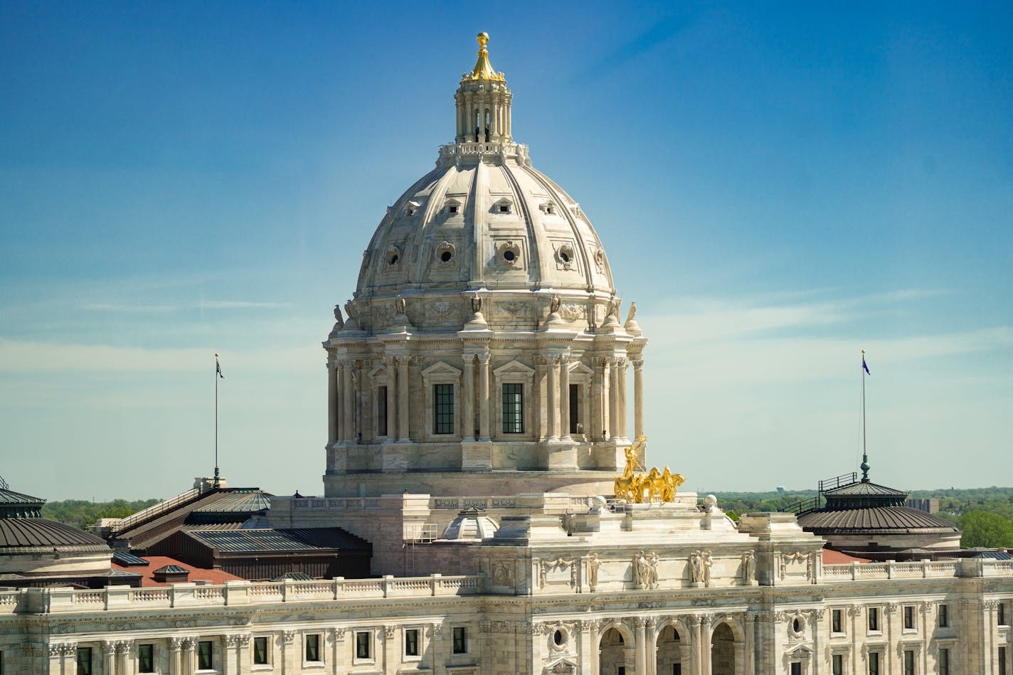 Minnesota State Capitol. With just days before the end of session, lawmakers were locked in budget negotiations and unable to move ahead with major legislation. ] GLEN STUBBE • glen.stubbe@startribune.com Thursday, May 16, 2019 EDS,Viewed from the Transportation Building. for any appropriate use.