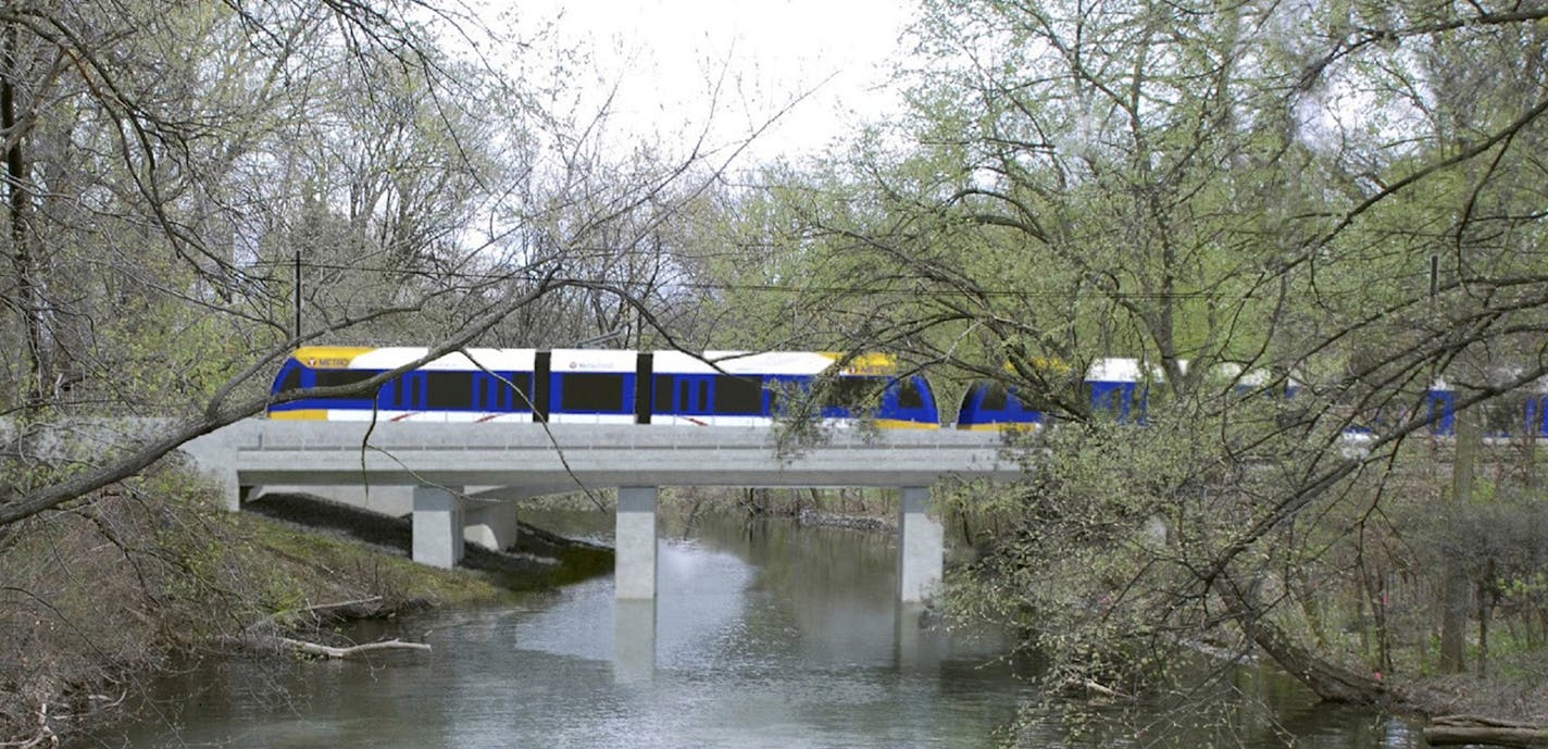 Rendering provided by Met Council A rendering of the Southwest Light Rail train passing through the Kenilworth Lagoon. ORG XMIT: MIN1607201316000459 ORG XMIT: MIN1608251259550369 ORG XMIT: MIN1703231803248537 ORG XMIT: MIN1706151305055213