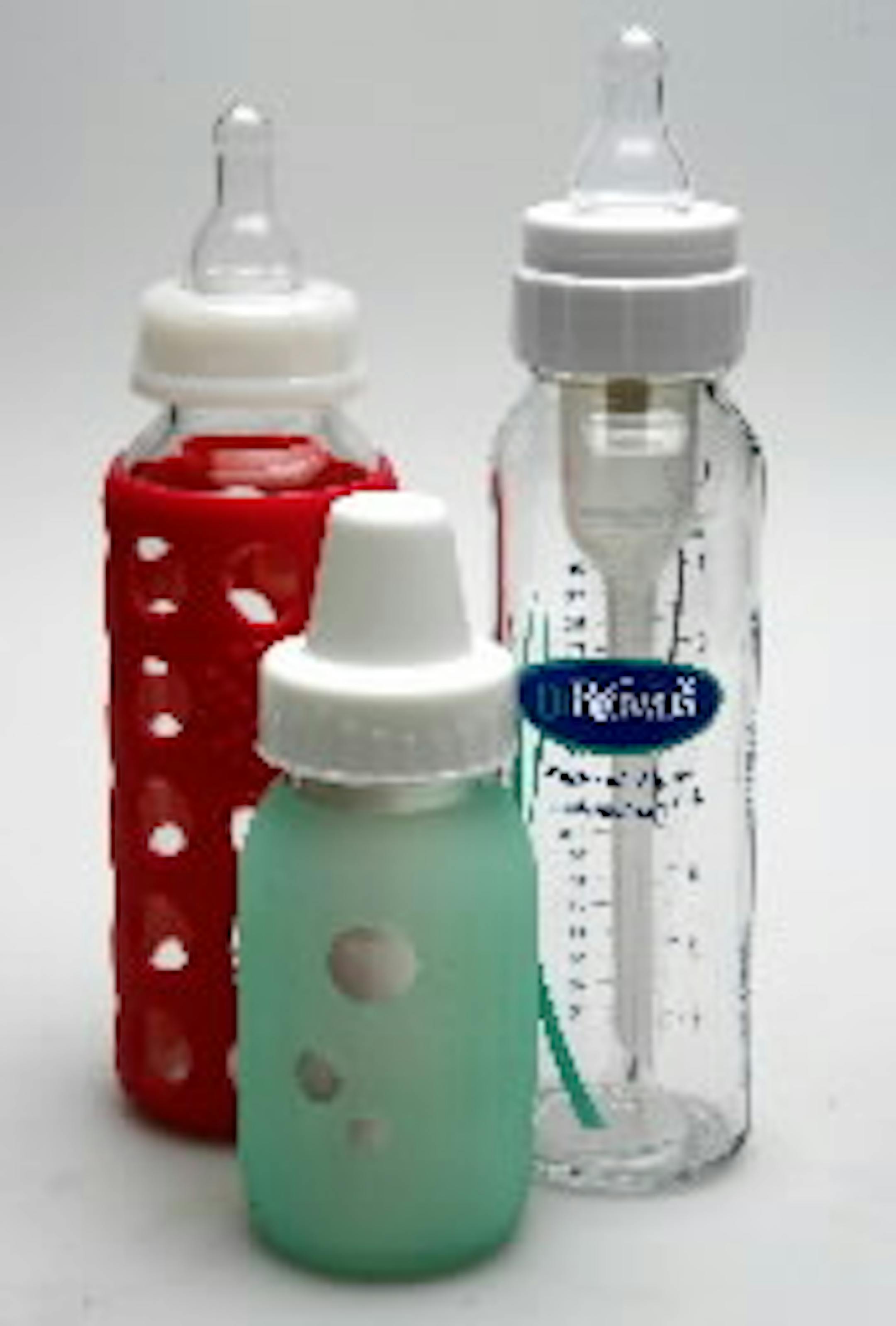 Many parents and stores are ditching baby products that contain the chemical bisphenol-A for alternatives, such as these glass bottles.