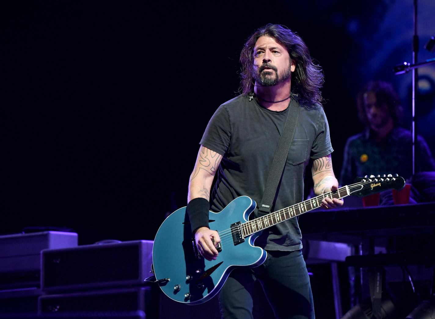 Frontman Dave Grohl of Foo Fighters performs at the Intersect music festival at the Las Vegas Festival Grounds on December 7, 2019 in Las Vegas. (Ethan Miller/Getty Images/TNS) ORG XMIT: 775440835