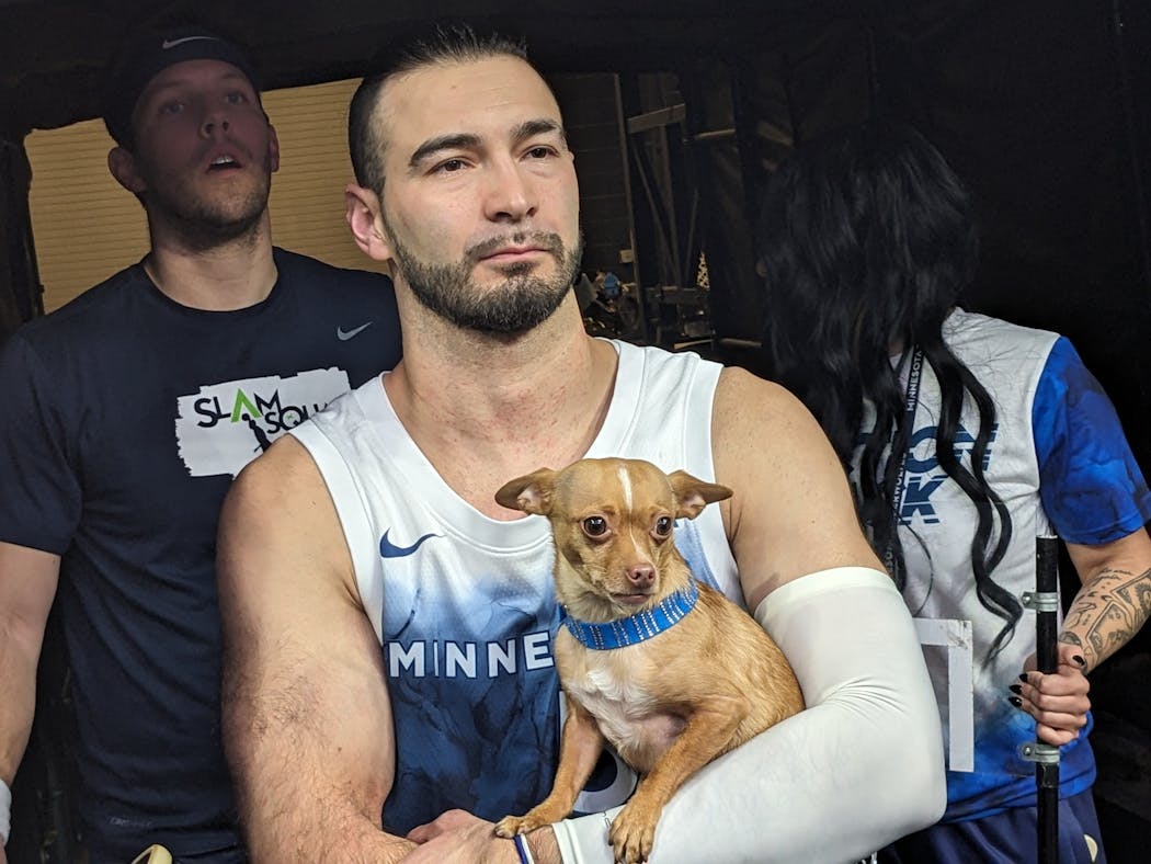 Christian Stoinev graduated from Illinois State with dreams of entering the NBA. Now, he performs his “Christian and Scooby” halftime act with his pet chihuahuas.