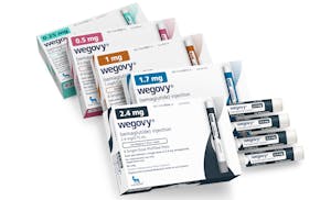 This image provided by Novo Nordisk in January 2023, shows packaging for the company's Wegovy medication.