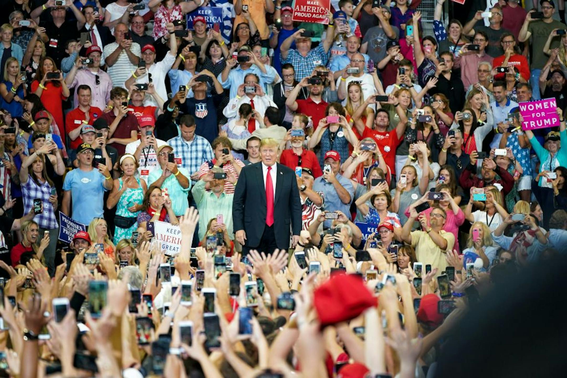 President Donald Trump made his first visit to Minnesota as president.
