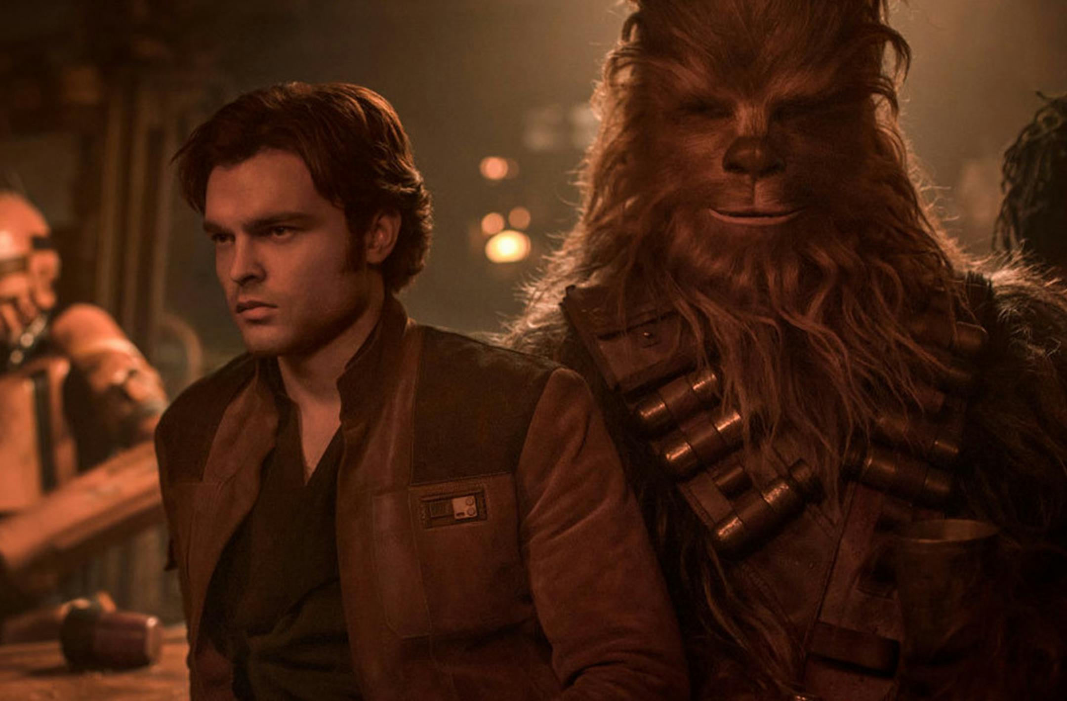 Alden Ehrenreich as Han Solo, with Chewbacca (Joonas Suotamo), in &#x201a;&#xc4;&#xfa;Solo: A Star Wars Story.&#x201a;&#xc4;&#xf9;(Lucasfilm) ORG XMIT: 1231237