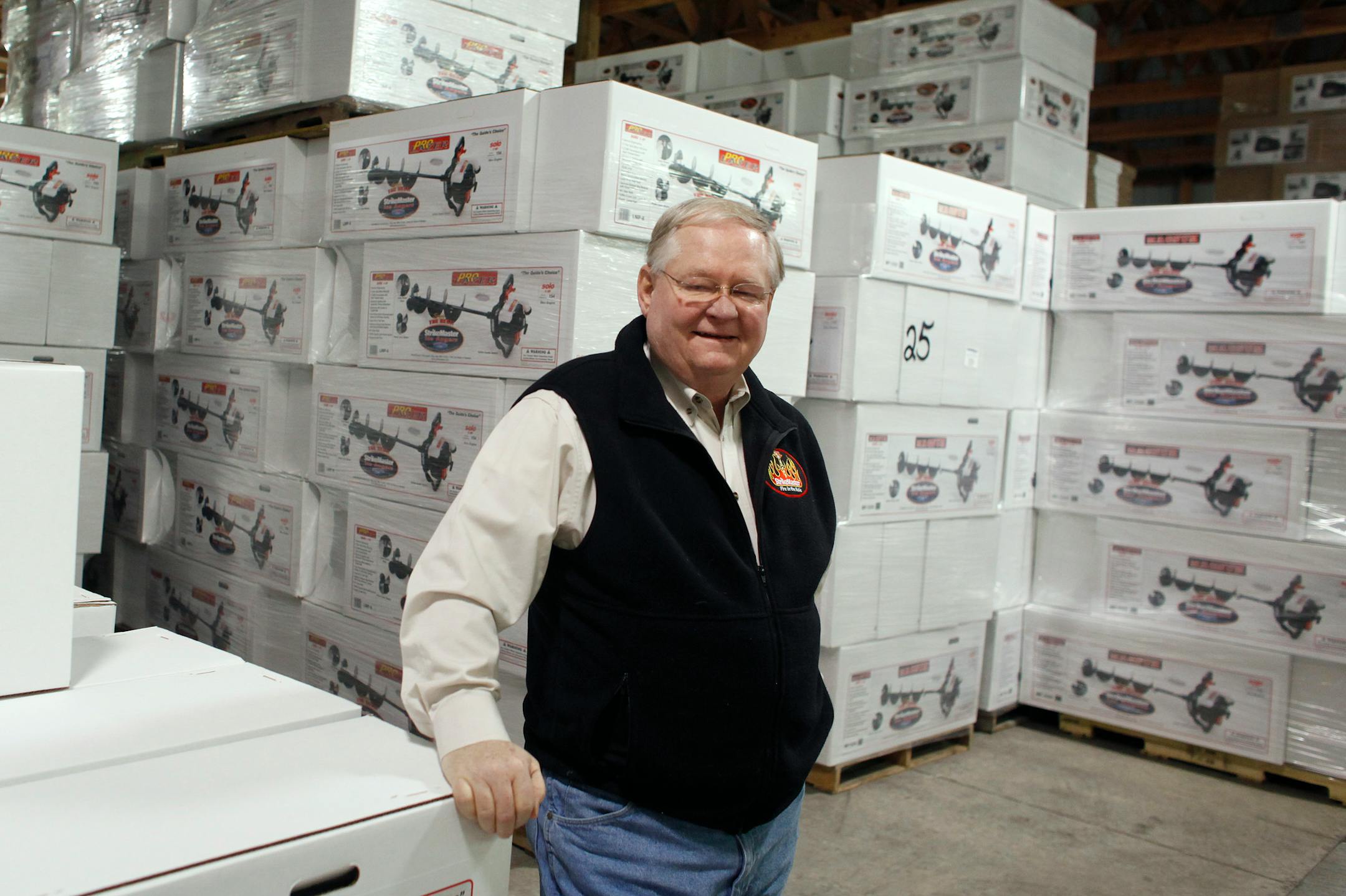 Randy Havel, president and CEO of StrikeMaster Ice Augers in Big Lake, says business is good. "The last three winters have been the strongest we've had," he said.