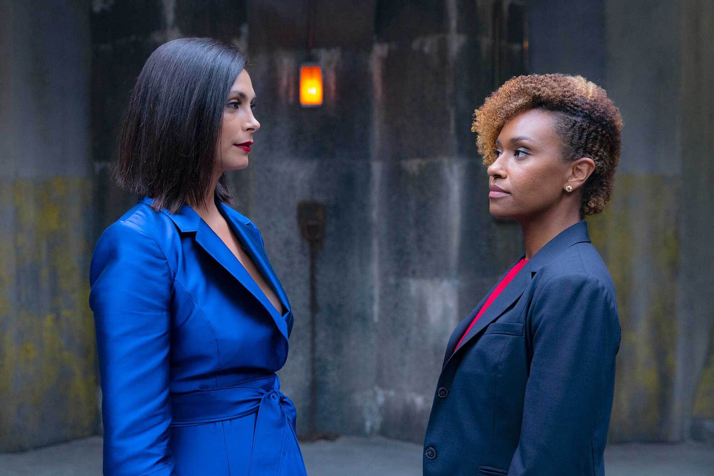 THE ENDGAME — "Pilot" Episode 101 — Pictured: (l-r) Morena Baccarin as Elena Federova, Ryan Michelle Bathe as Val — (Photo by: Eric Liebowitz/NBC)