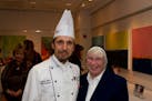 Sister Jean Thuerauf with Chef Pat Weber at a fundraising event that Weber held for Cookie Cart in 2013.