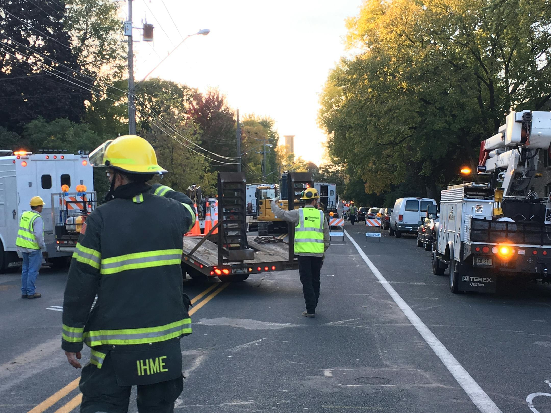 Crews worked to clear the area.