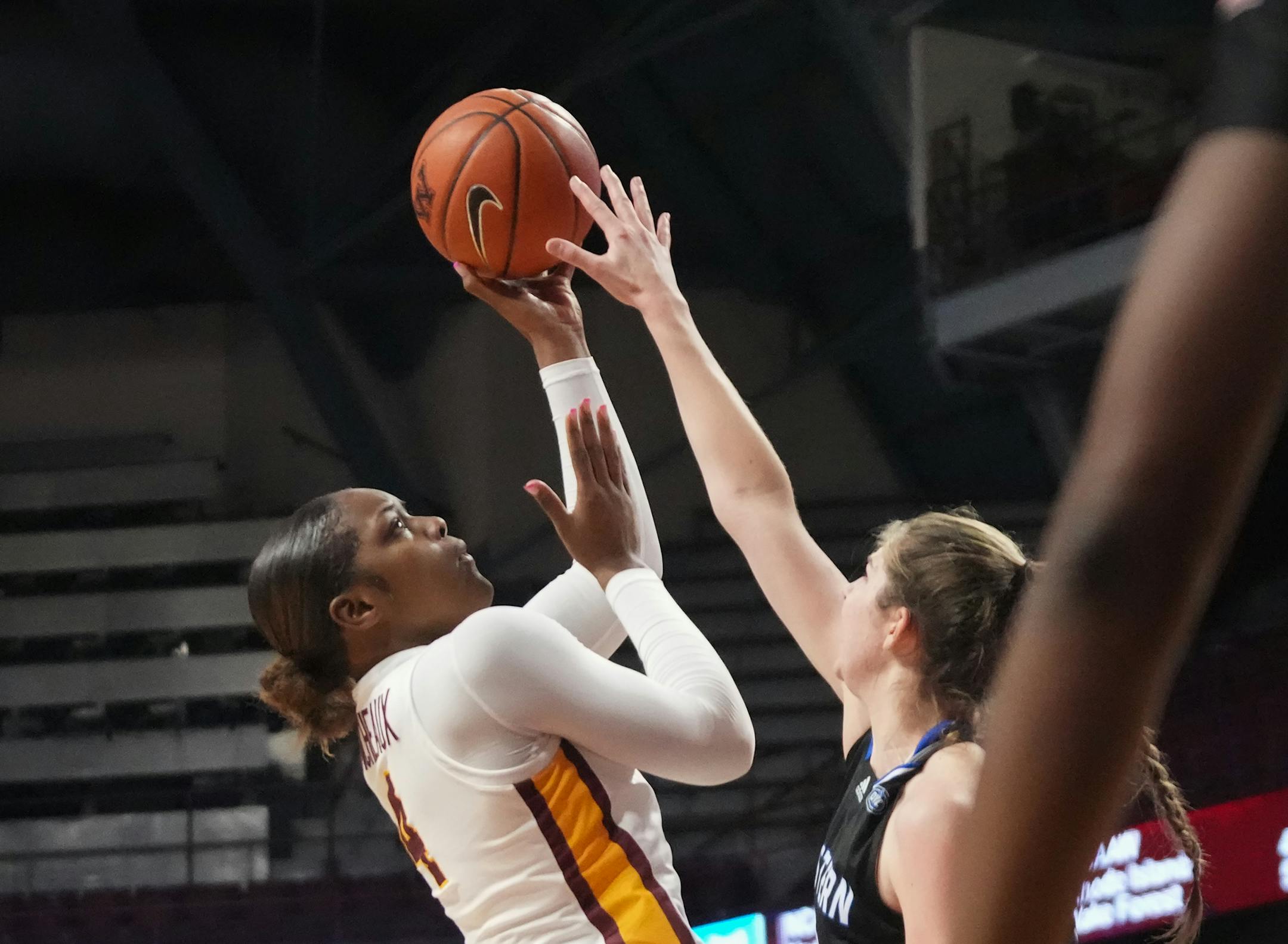 Sophomore post Rose Micheaux has scored in double figures in eight straight games.