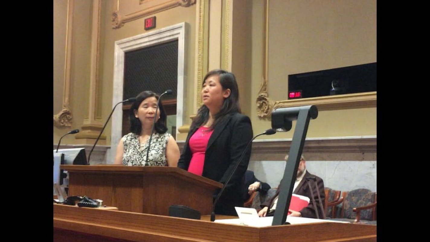 Julia Wang, owner of Orchid Massage and Spa, testified in August at a City Council hearing on whether to renew her business license.