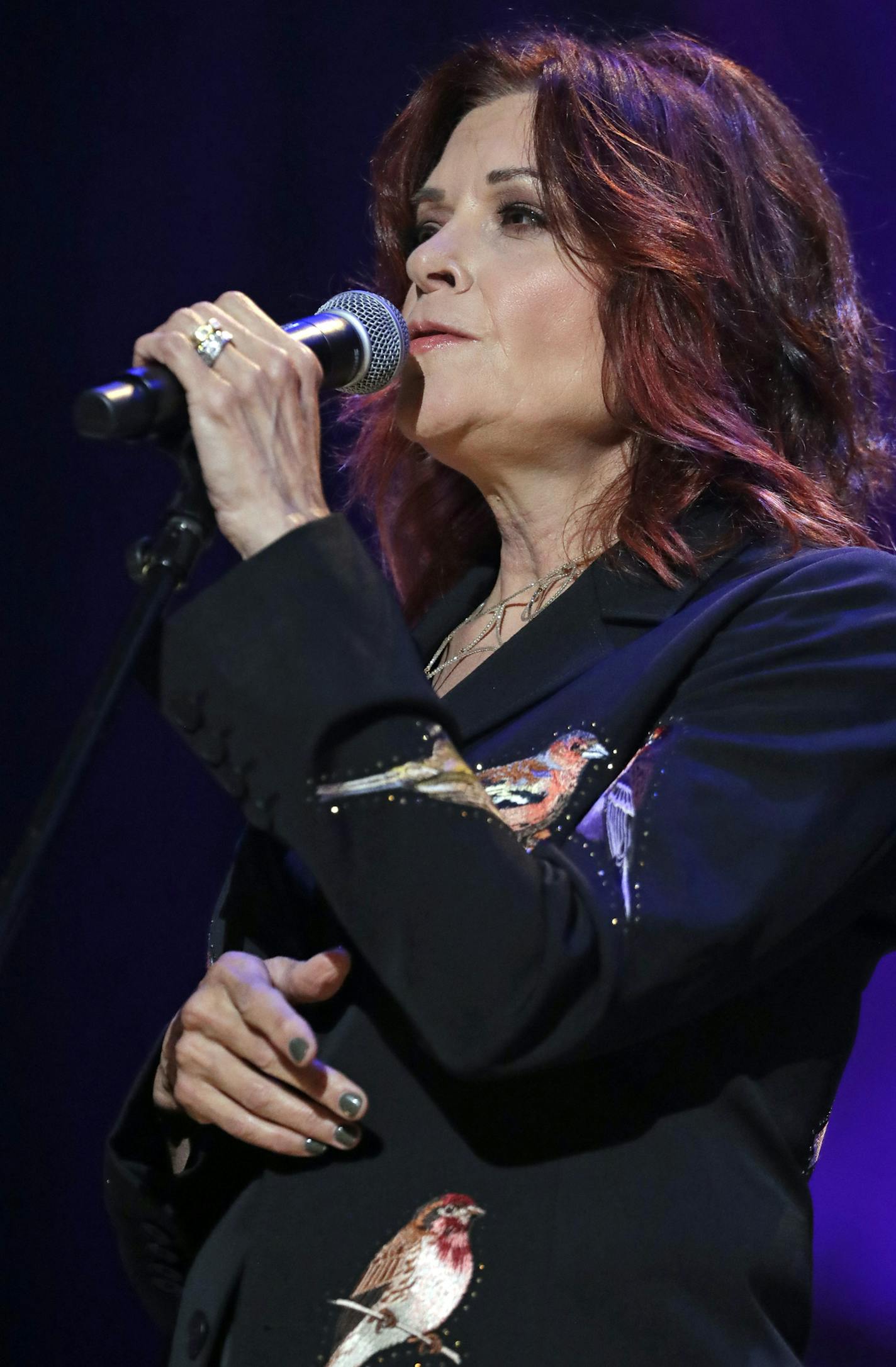 Rosanne Cash performs during the Americana Honors and Awards show Wednesday, Sept. 12, 2018, in Nashville, Tenn. (AP Photo/Mark Zaleski) ORG XMIT: TNMH120