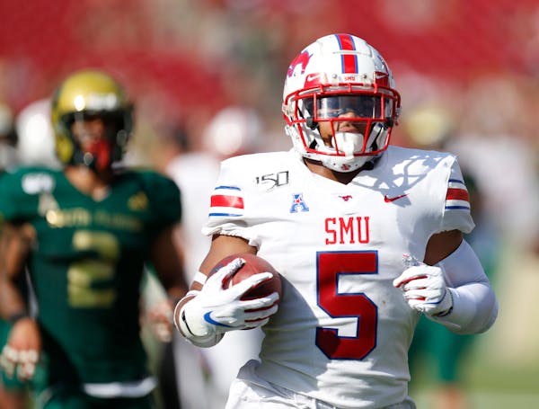SMU running back Xavier Jones is tied for the national lead with Wisconsin's Jonathan Taylor in touchdowns with 11.