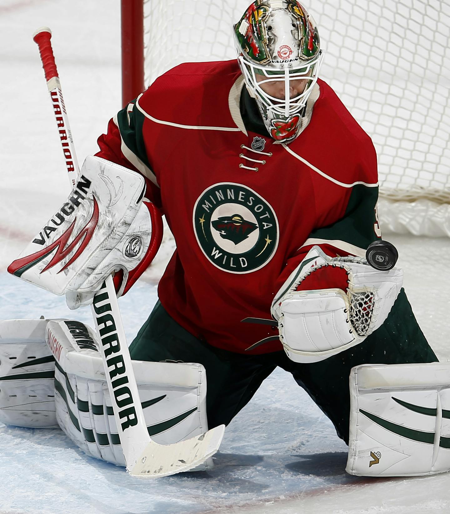 Minnesota Wild goalie Niklas Backstrom (32) made a save in the third period. ] CARLOS GONZALEZ cgonzalez@startribune.com - November 13, 2014, St. Paul, Minn., Xcel Energy Center, NHL, Minnesota Wild vs. Buffalo Sabres