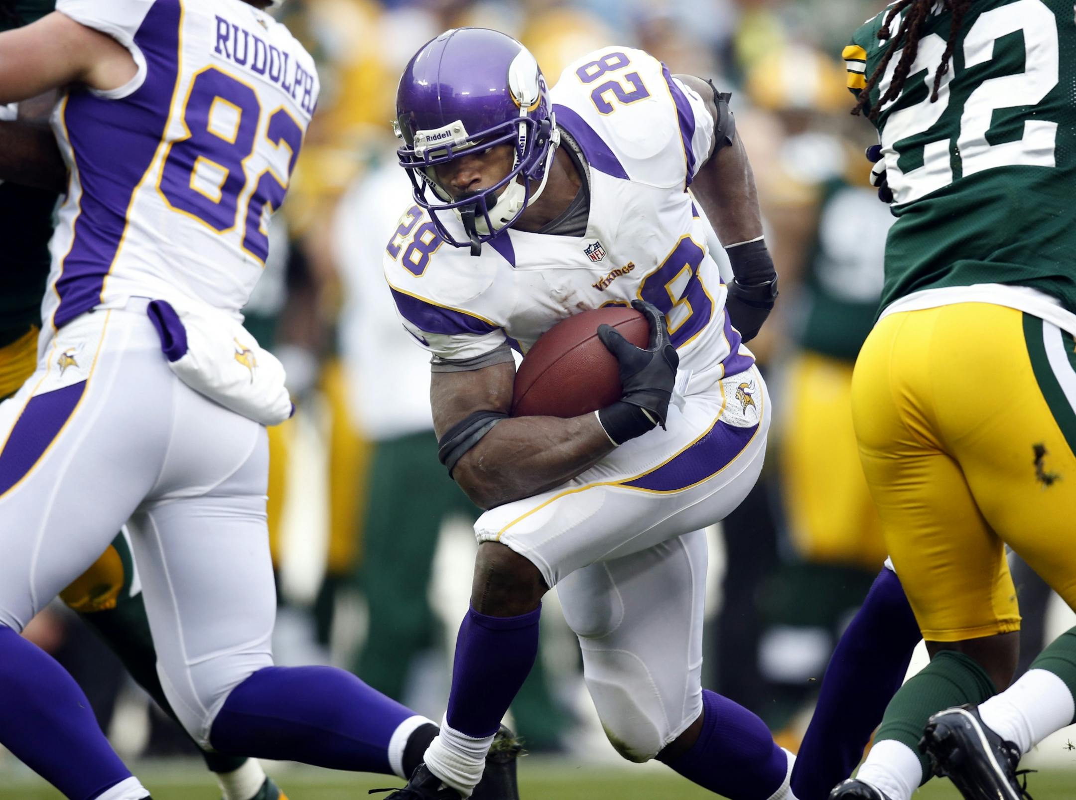 Running back Adrian Peterson's MVP season has increased national interest in the Vikings.