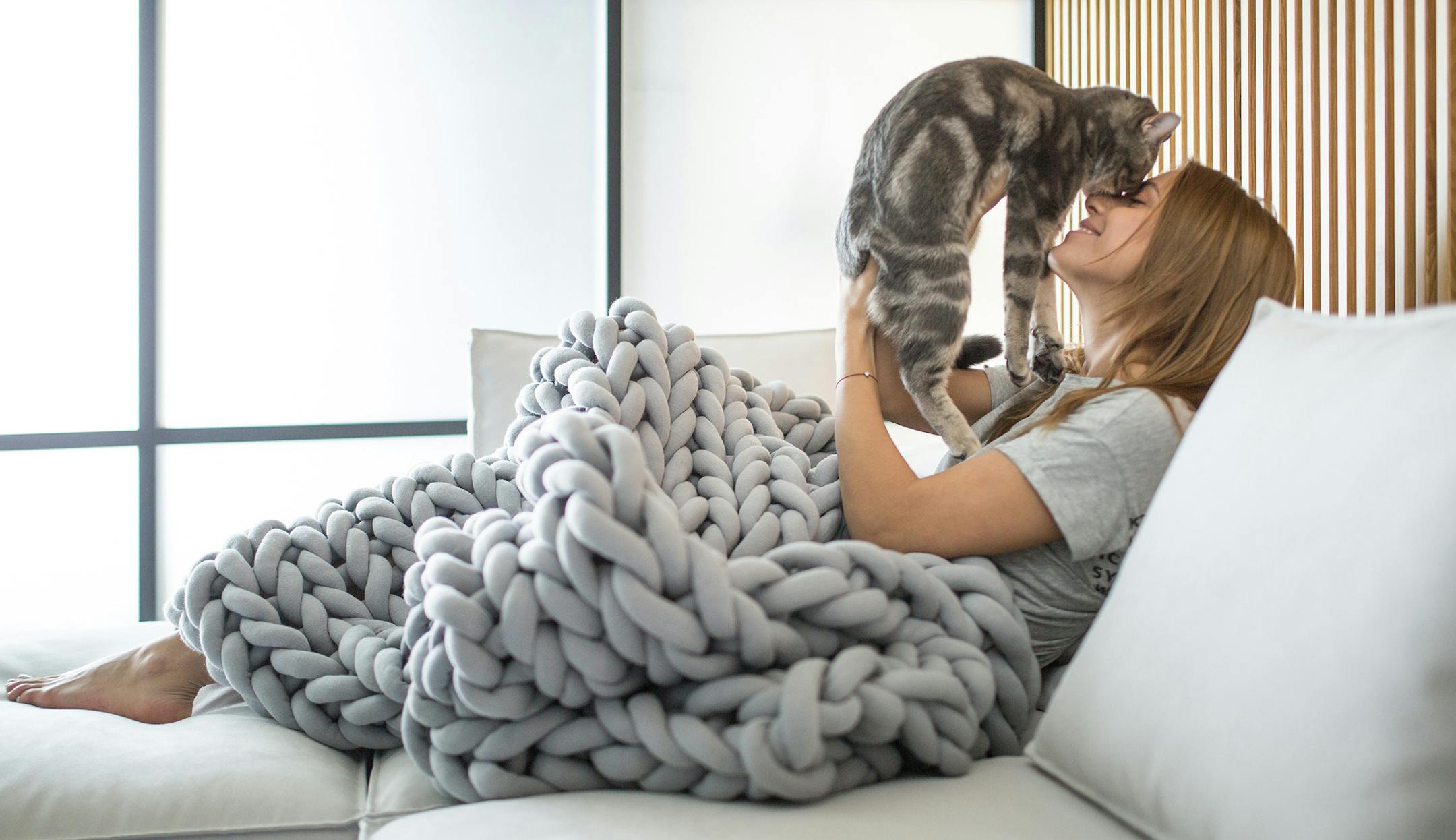 The oversized knitted blanket by Ohhio will take your comfort to a new level. $269, ohhio.com (Ohhio) ORG XMIT: 1221474