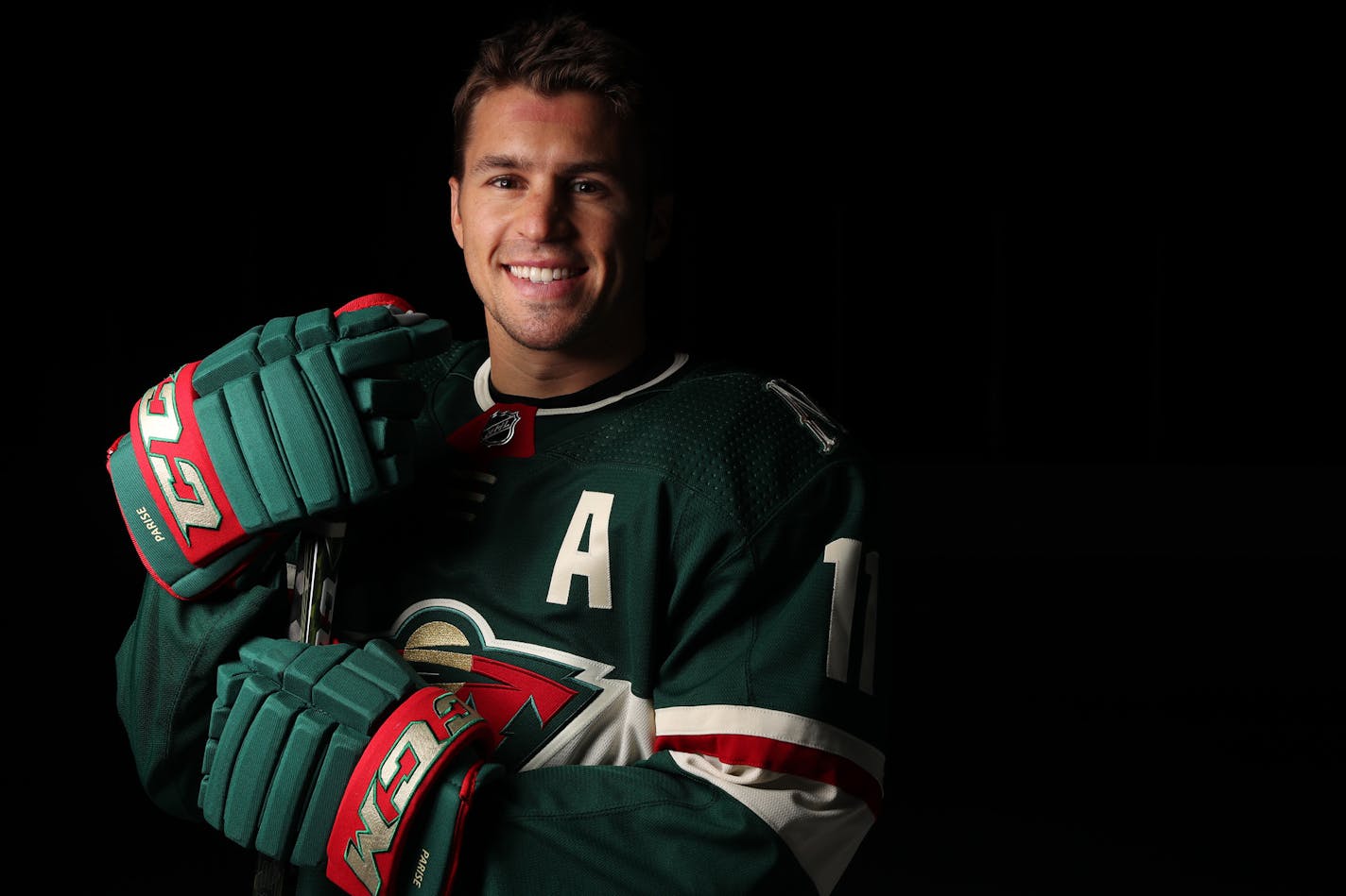 Minnesota Wild left wing Zach Parise (11). ] ANTHONY SOUFFLE &#xef; anthony.souffle@startribune.com Minnesota Wild players stood for portraits during media day Thursday, Sept. 14, 2017 at the Xcel Energy Center in St. Paul, Minn.