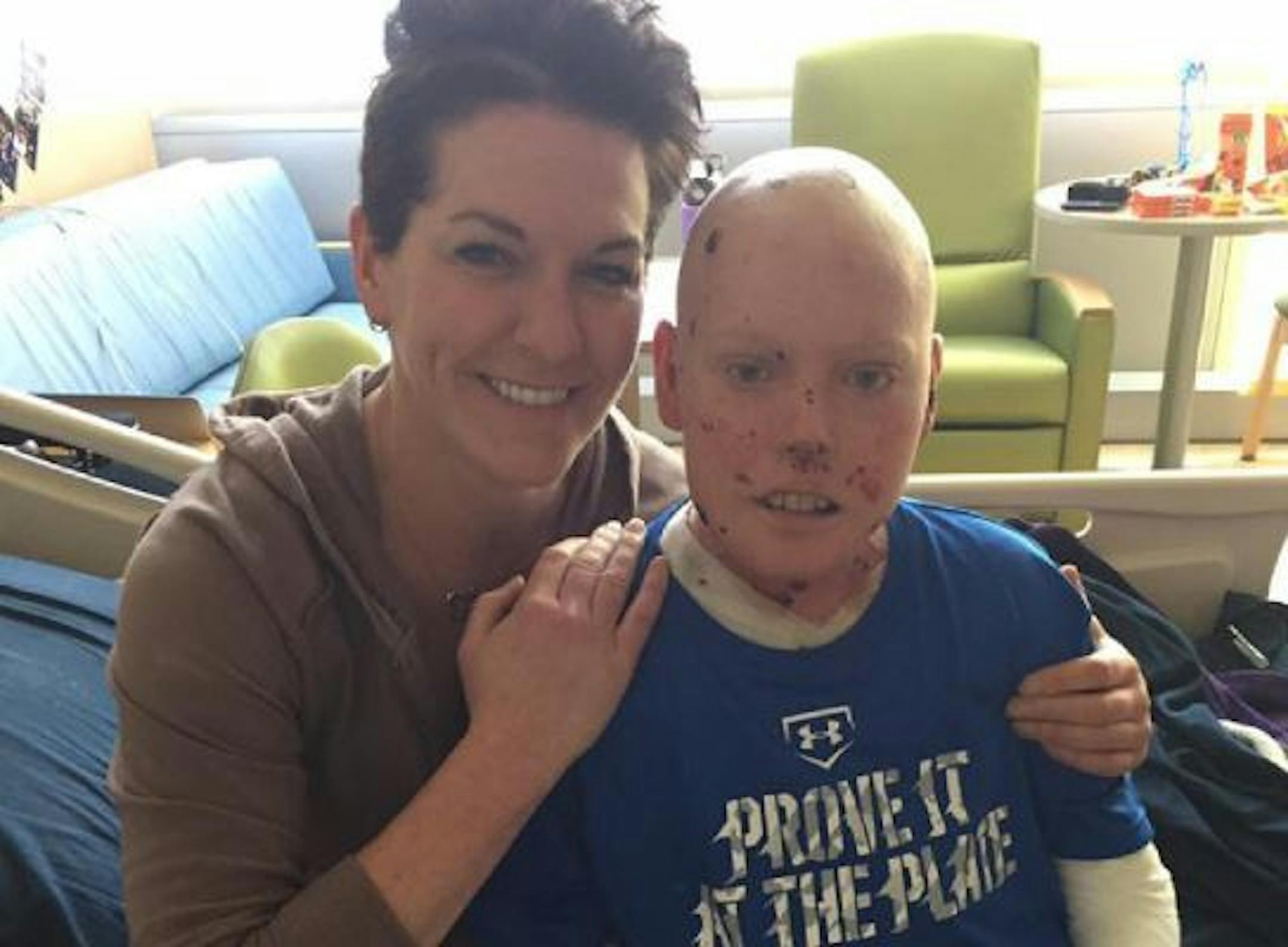 Jonathan Pitre celebrated his 17th birthday on June 2 with mother Tina Boileau, just days before tests confirmed success with a bone marrow transplant at the University of Minnesota aimed at treating the disease that has left him with wounds over 90 percent of his body.