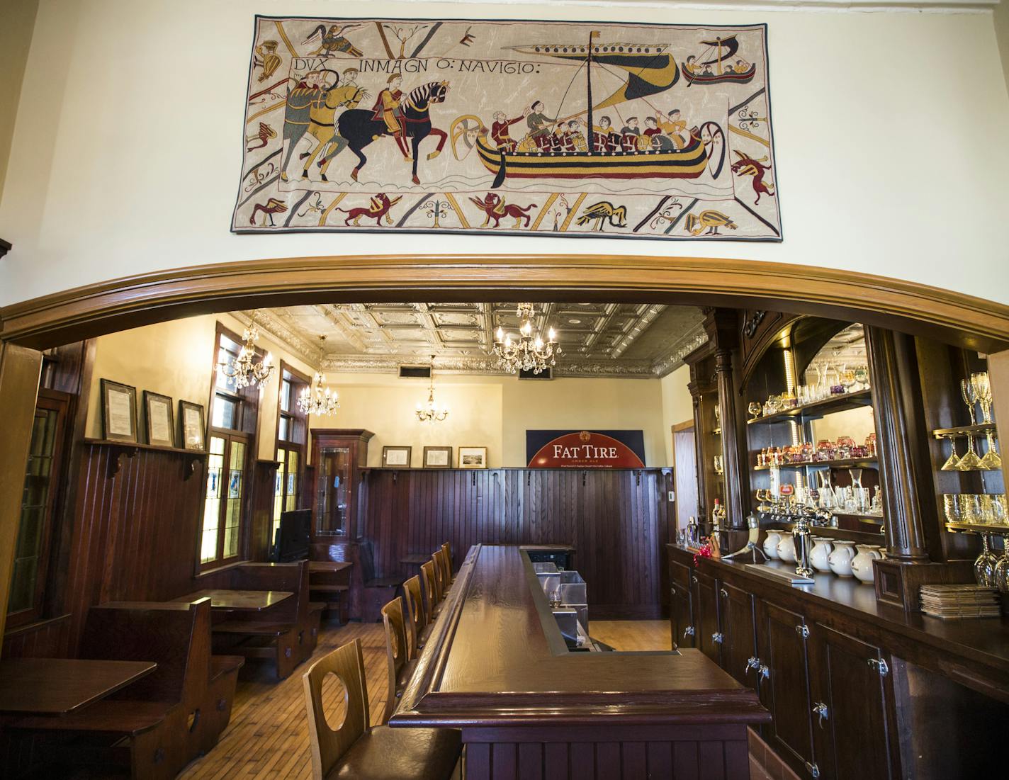 The bar of the newly restored Hotel Broz (known as the New Prague Hotel) in New Prague, Minn., on Wednesday, March 11, 2015. ] RENEE JONES SCHNEIDER &#x2022; reneejones@startribune.com