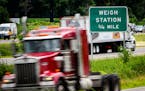New technology recently rolled out at some rest stops in Minnesota and other Midwestern states aims to help truck drivers find parking. In this file p