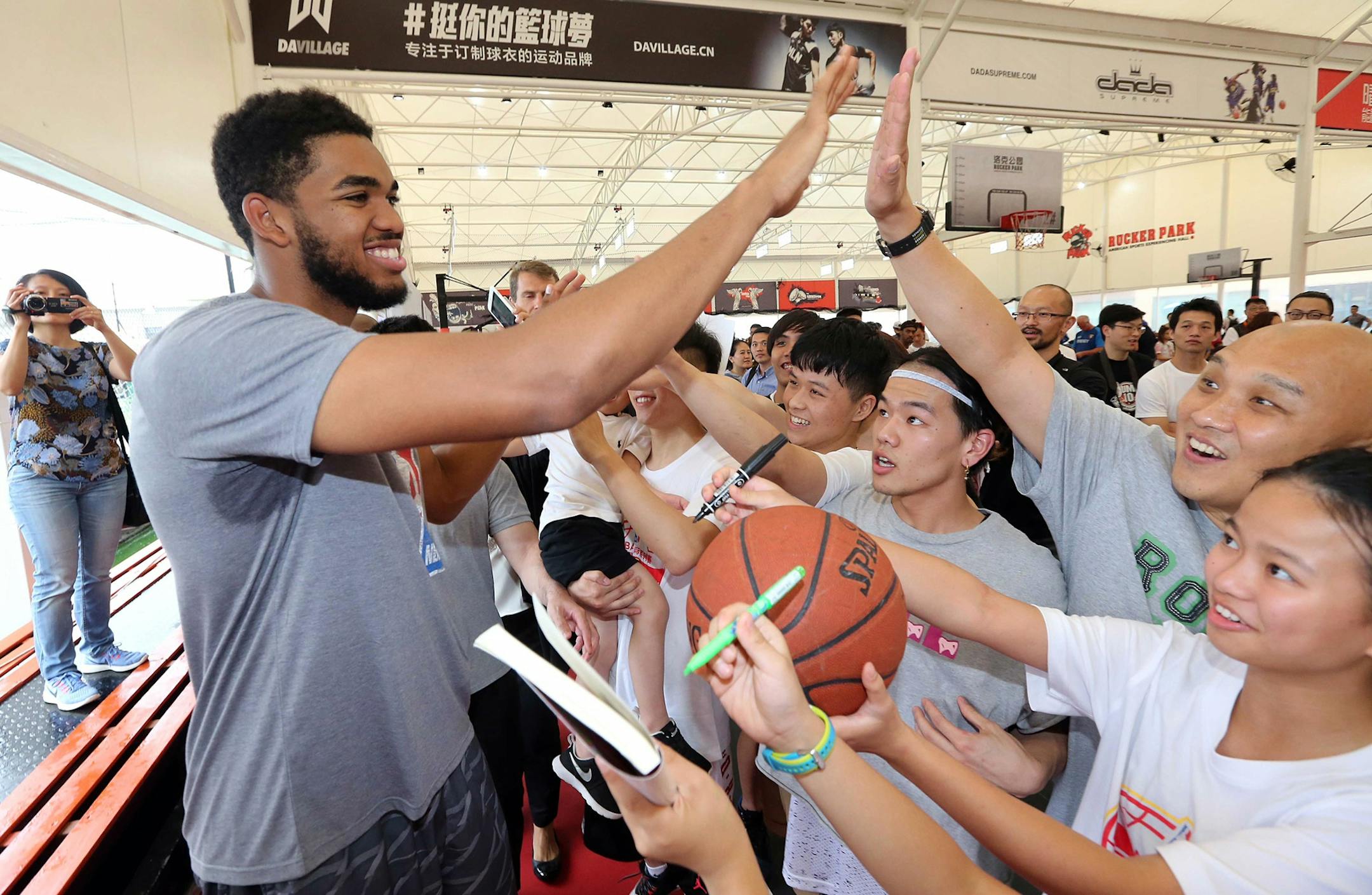 Karl-Anthony Towns in China. Photo courtesy of the NBA