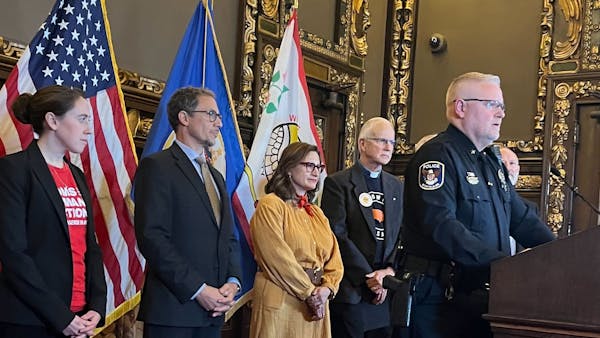 During a Capitol news conference Tuesday, Richfield Police Chief Jay Henthorne talked about Minnesota’s new red-flag gun law.