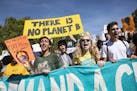Activists gather in John Marshall Park for the Global Climate Strike protests on Sept. 20, 2019 in Washington, United States. President Trump on Monda