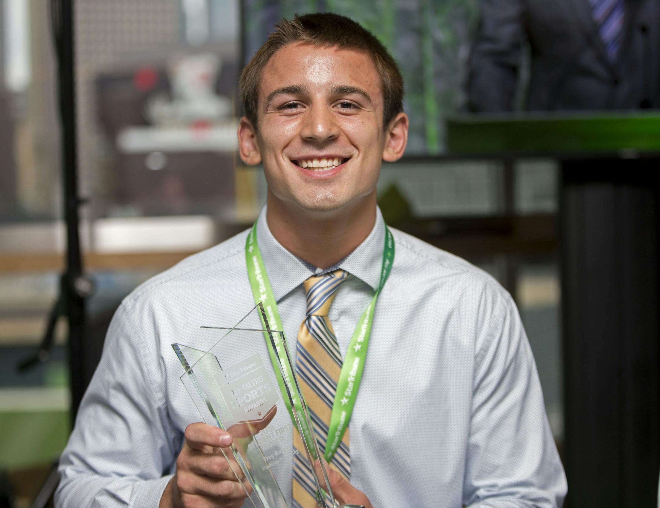 Trey Rogers, a wrestler from Hastings, was the winner of the Student First award.