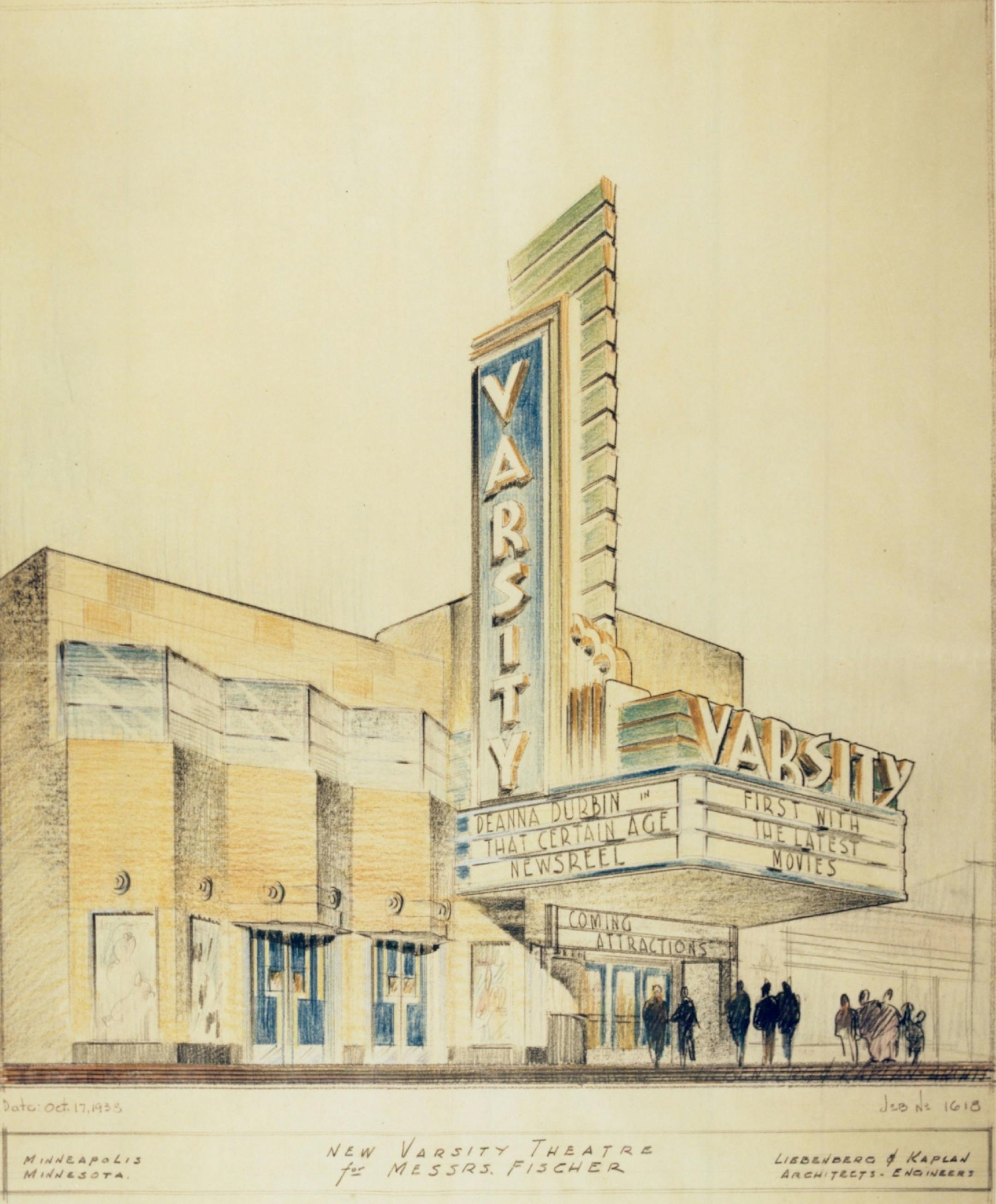 October 17, 1938 New Varsity Theatre for Messrs. Fischer
