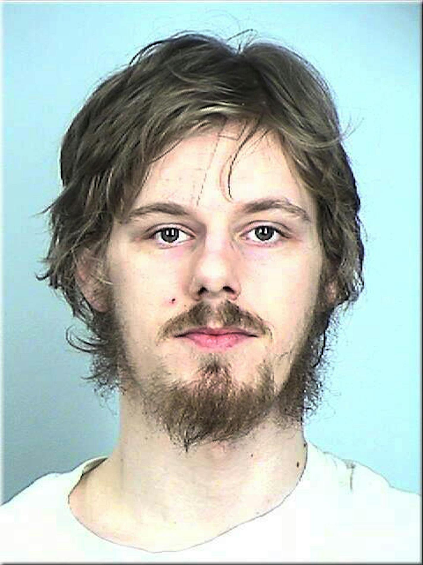 FILE - This undated photo provided by the Sherburne County Jail shows Joe Morris. Michael McWhorter and Morris, who pleaded guilty to a 2017 bombing of a Minnesota mosque, testified that the group's alleged ringleader, Michael Hari, recruited them for an unspecified job and didn't fill them in on his plan until they neared their target. McWhorter and Morris testified that Hari hated Muslims, and they said they participated in the attack at Dar al-Farooq Islamic Center at Hari's instruction. (She