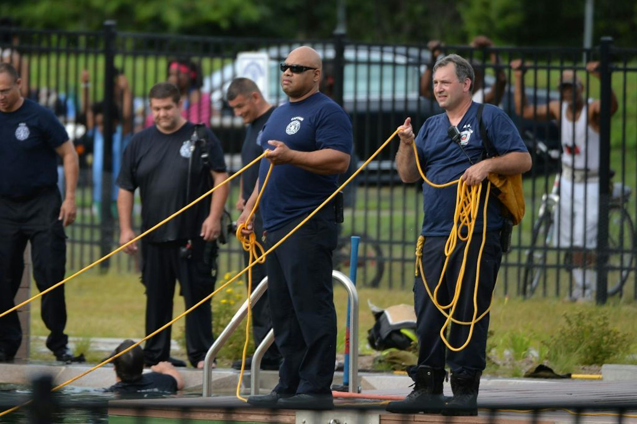 Fire officials searched for a body in Webber Pool in Minneapolis on Saturday. No body was found, and the pool will resume normal hours on Sunday.