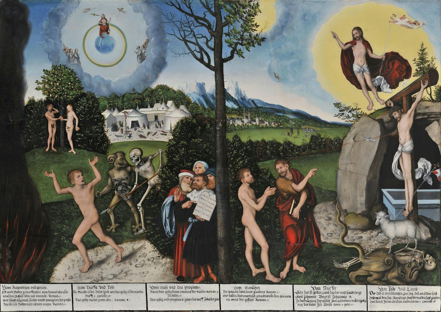 Lucas Cranach the Elder
Damnation and Salvation, 1529
&#xa9; Foundation Schloss Friedenstein Gotha Mia &#xec;Martin Luther: Art and the Reformation&#xee; exhibit 2016