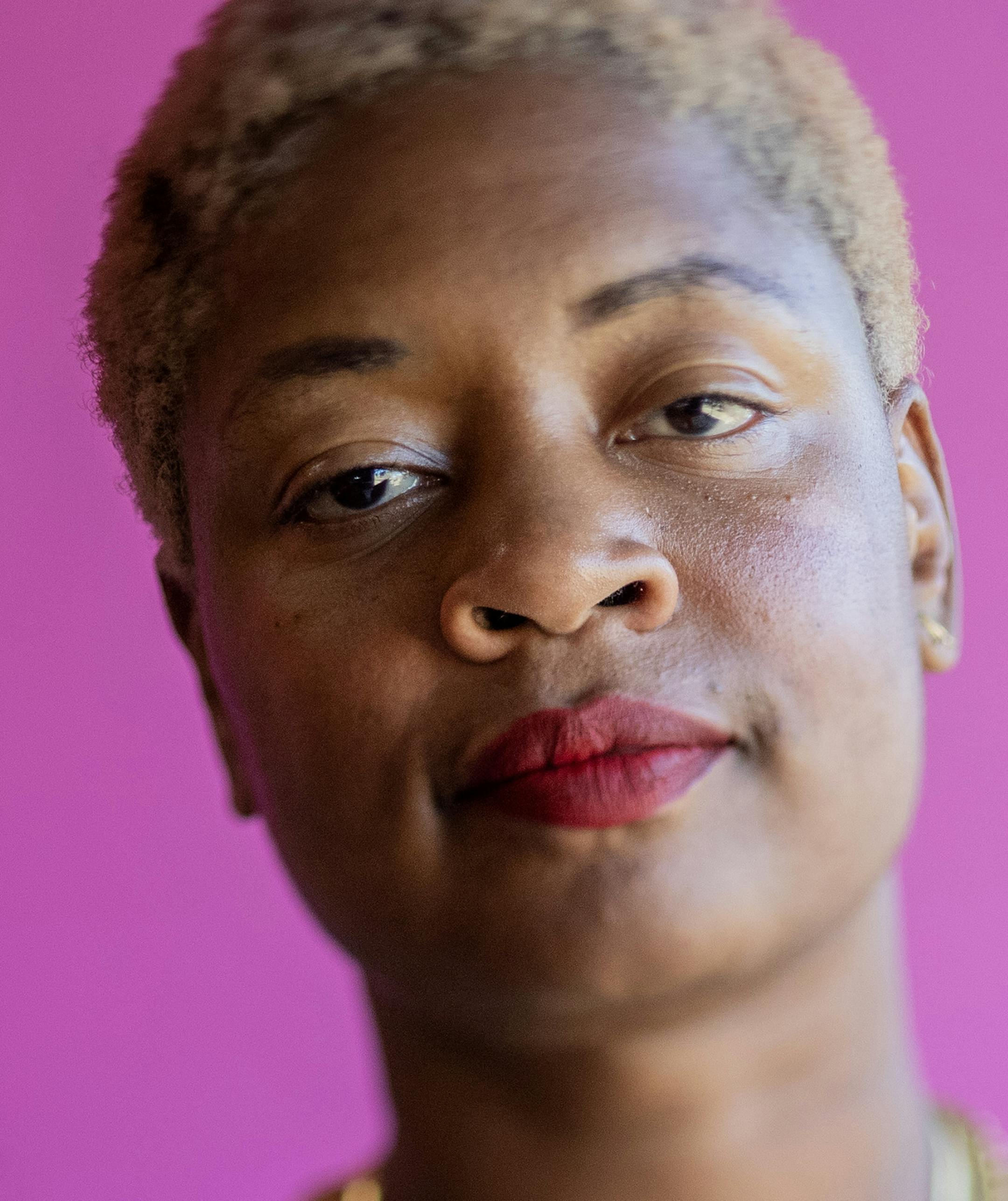 Author Junauda Petrus photographed at Moon Palace Books. ] CARLOS GONZALEZ &#x2022; cgonzalez@startribune.com &#x2013; Minneapolis, MN &#x2013; September 4, 2019, Junauda Petrus, the writer, performer, filmmaker and self-described "pleasure activist" who's making a national splash this fall with a much-buzzed-about YA novel.