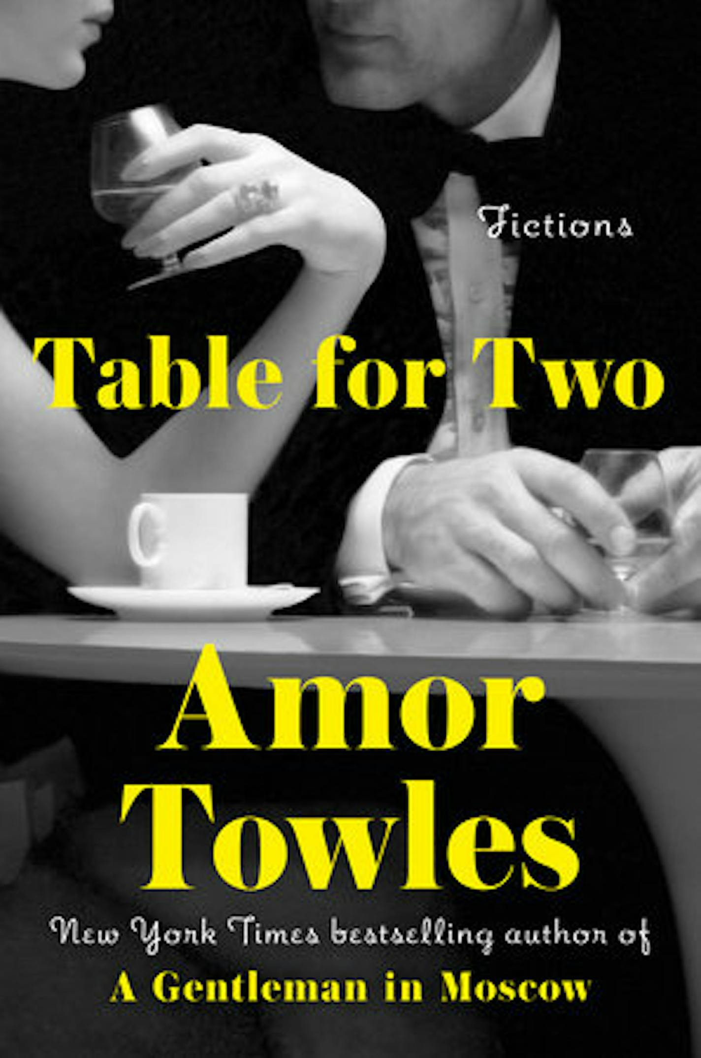 cover of Table for Two, with a black and white image of a man and a woman at a table