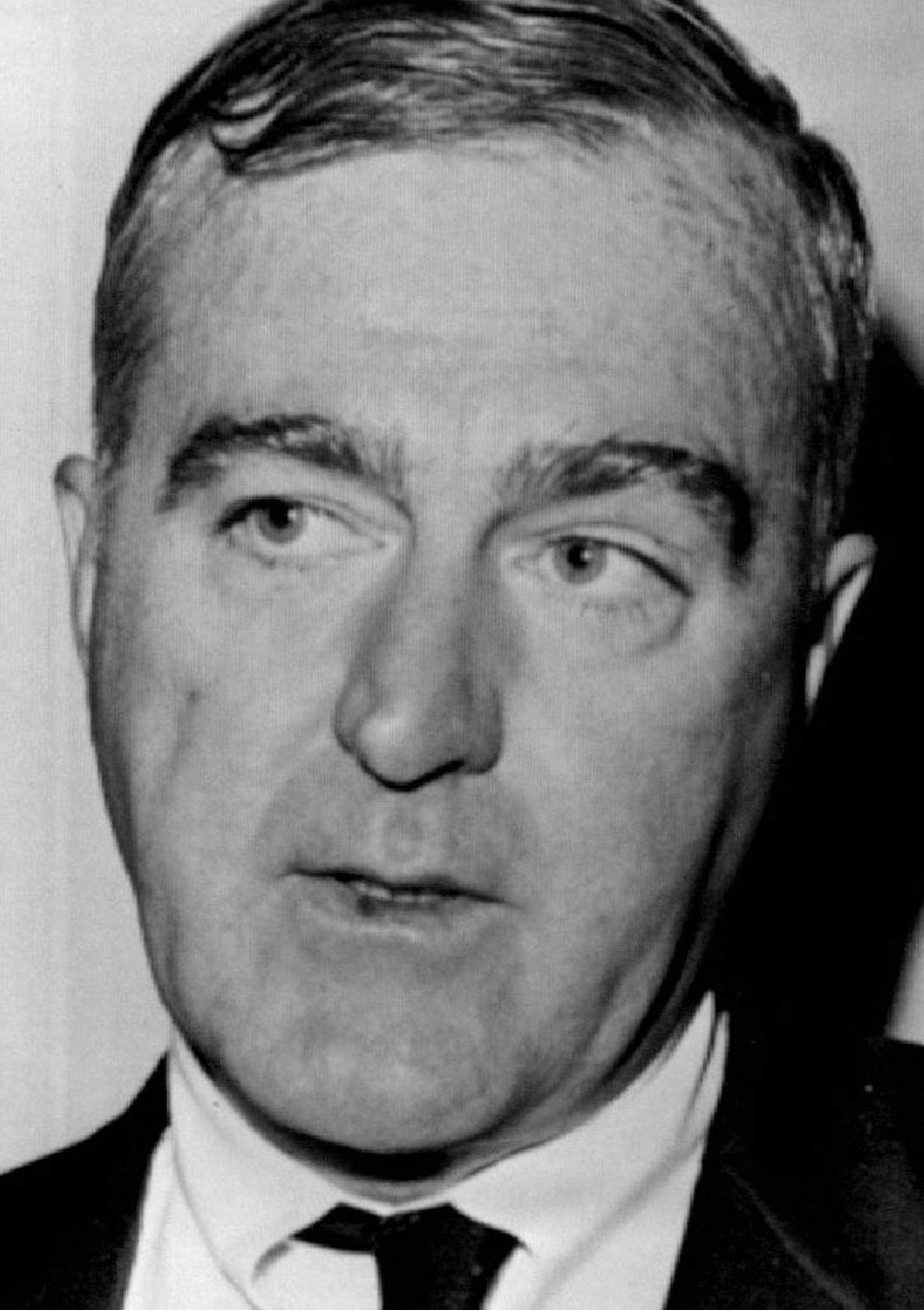 January 11, 1966 REVEALS PLACE MOVE TIMING -- Rep. Cornelius Gallagher, D-N.J., a member of the House Foreign Affairs Committee, talks with newsmen today after hearing Undersecretary of State George Ball's closed briefing on Viet Nam peace moves. He said America's direct communication with Hanoi came soon after the Christmas eve suspension of bombing raids on North Viet Nam. January 13, 1966 February 26, 1970 AP Wirephoto; Minneapolis Star Tribune