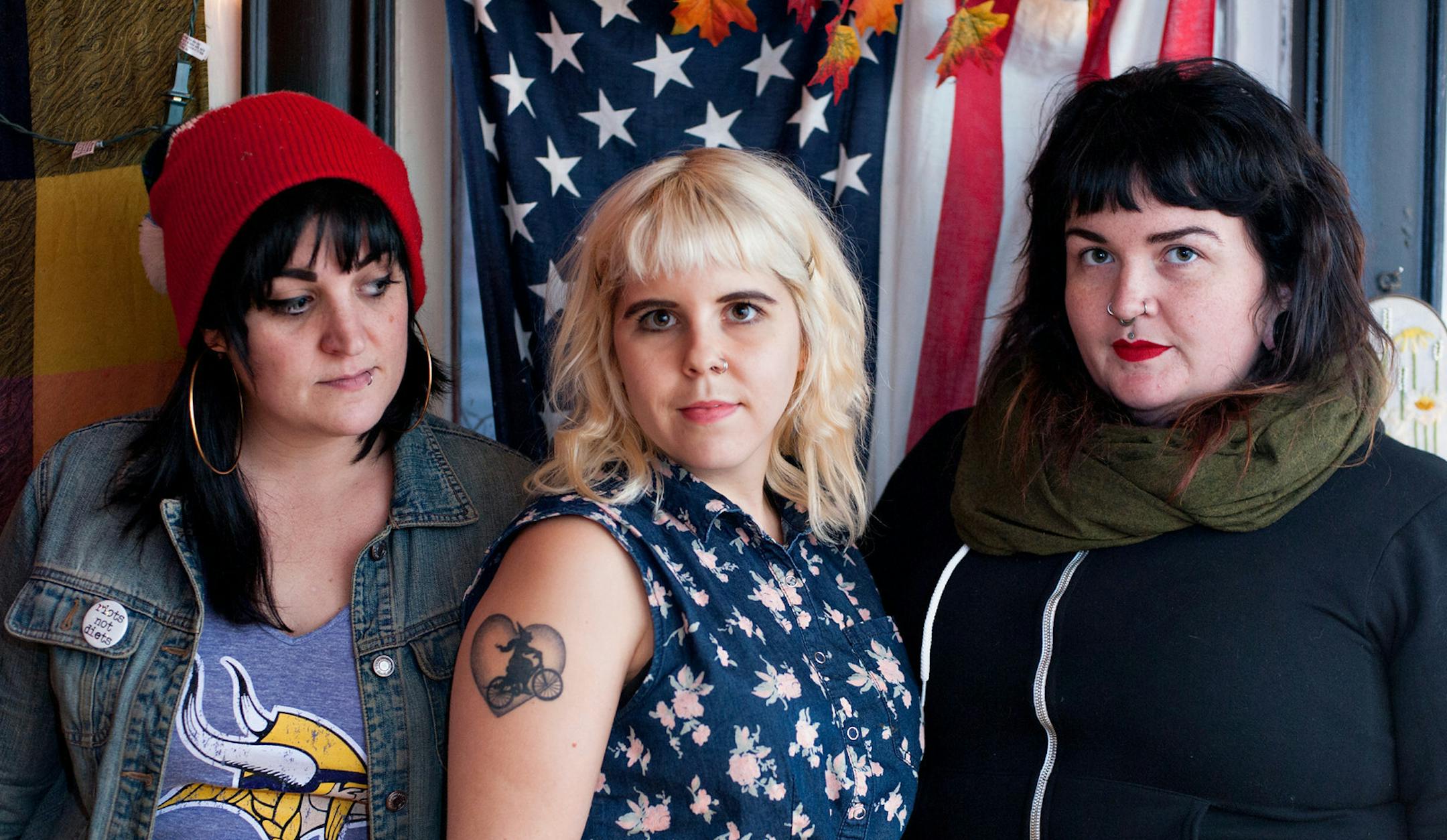 Corrie Harrigan, Larua Larson and Liz Elton (l-r) of Kitten Forever. Photo by Leslie Plesser. ORG XMIT: MIN1310291322224355