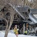 Andover and Centennial firefighters investigated the scene of a house fire in Andover.