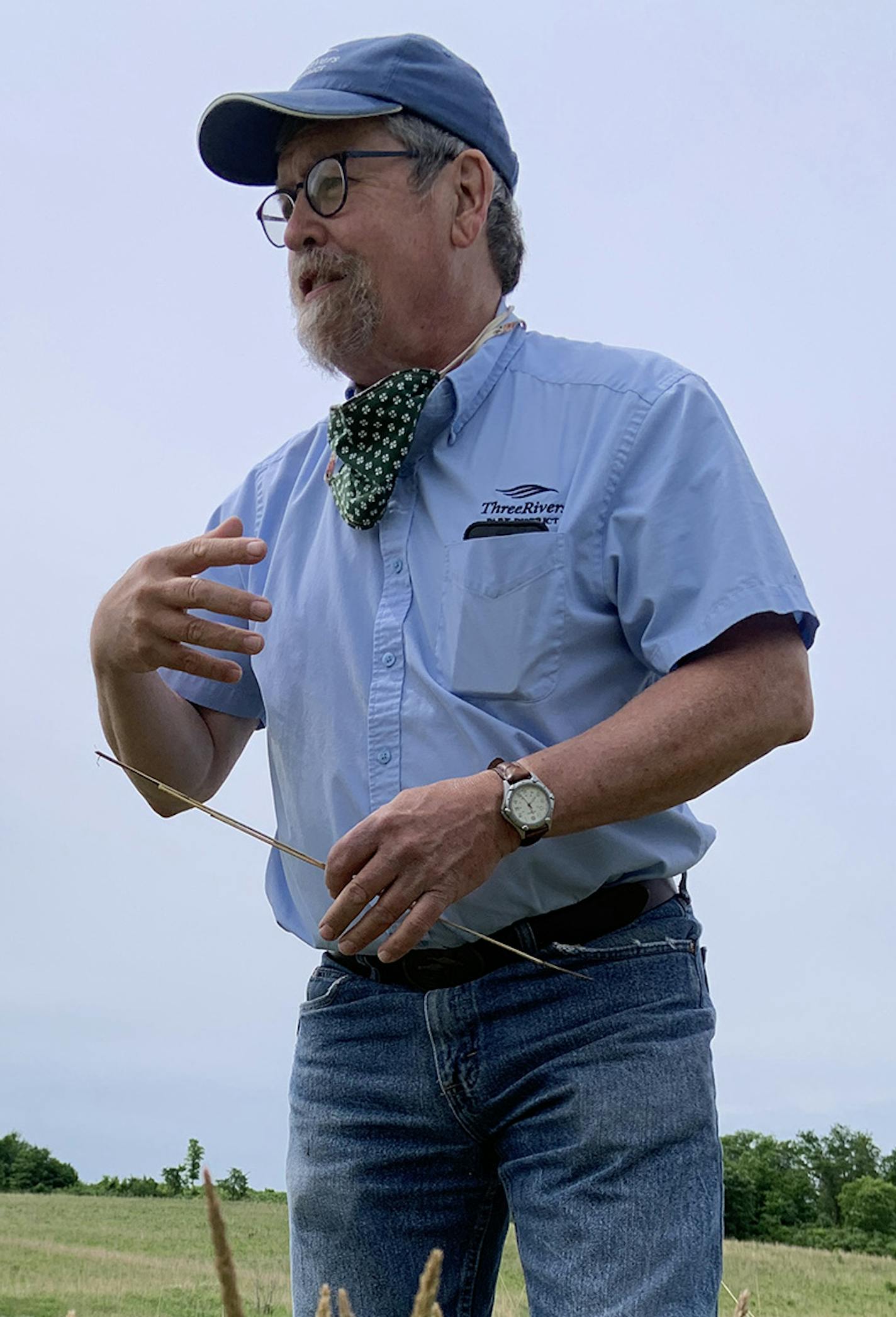 John Moriarty, senior wildlife manager at Three Rivers Parks District, talked about the prairie restoration work over decades at Crow Hassan Park Reserve between Rogers and St. Michael. "This isn't native prairie. We created this."