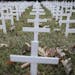 Toby Gregory's yard that is adorned with 1,006 white crosses to represent Oklahoma deaths due to COVID-19, Wednesday, Oct. 14, 2020, in Tulsa, Okla. G