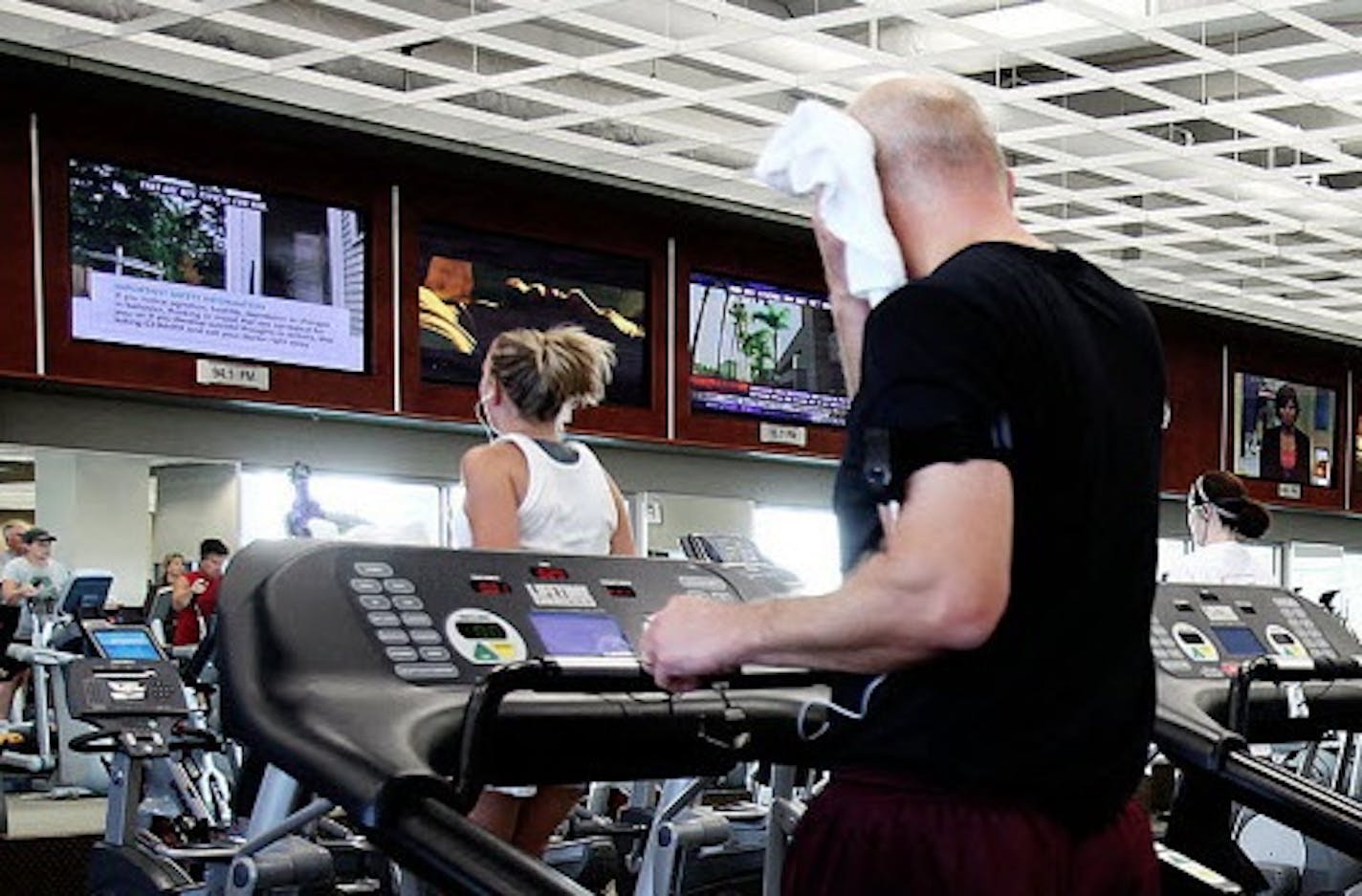 CNN, MSNBC, Fox News and CNBC are gone from the big TVs at Life Time clubs.