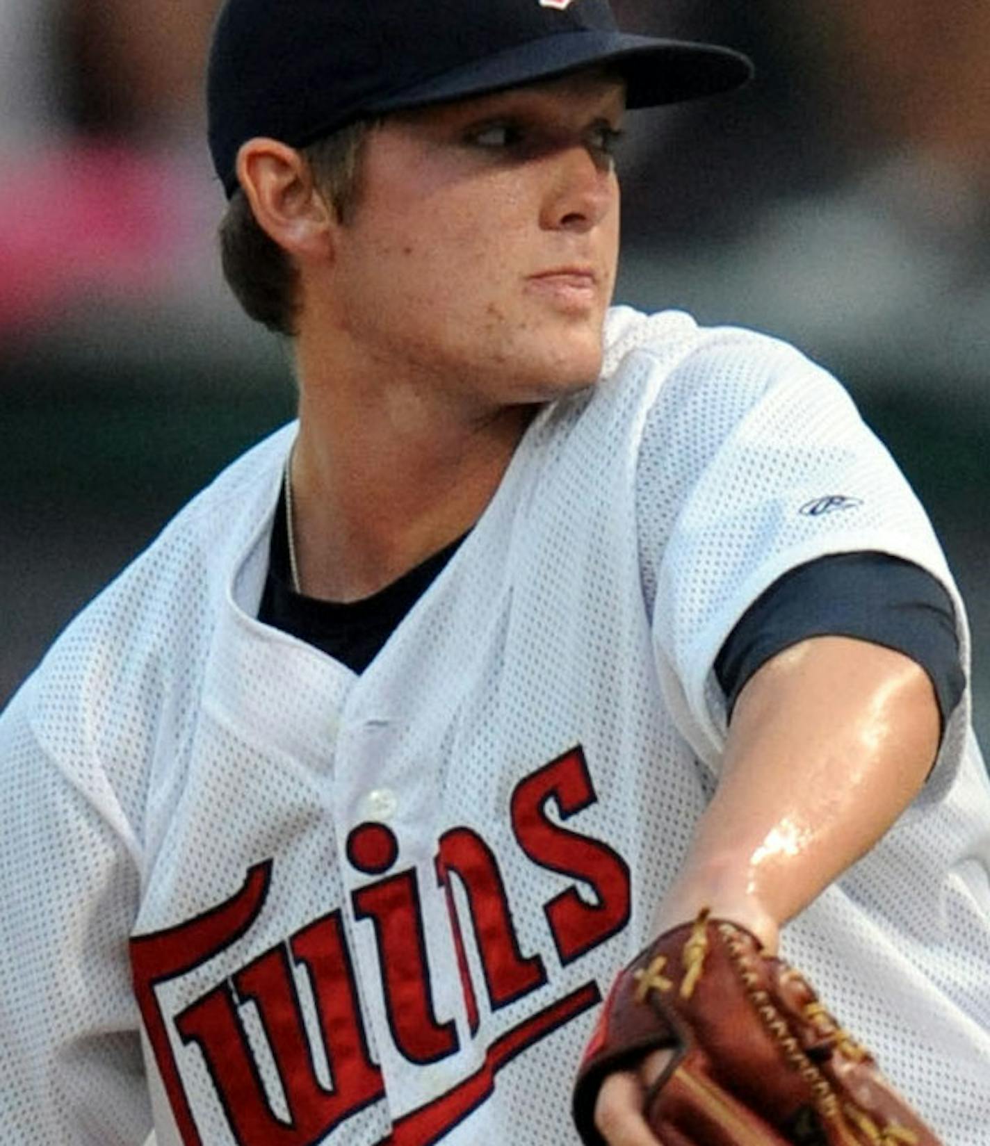 Elizabethton Twins starting pitcher Kohl Stewart #45 delivers a pitch during a game against the Greeneville Astros at Joe O'Brien Field on August 20, 2013 in Elizabethton, Tennessee. The Twins won the game 10-8. (Tony Farlow/Four Seam Images via AP Images) ORG XMIT: NYWWP ORG XMIT: MIN1403101910184005