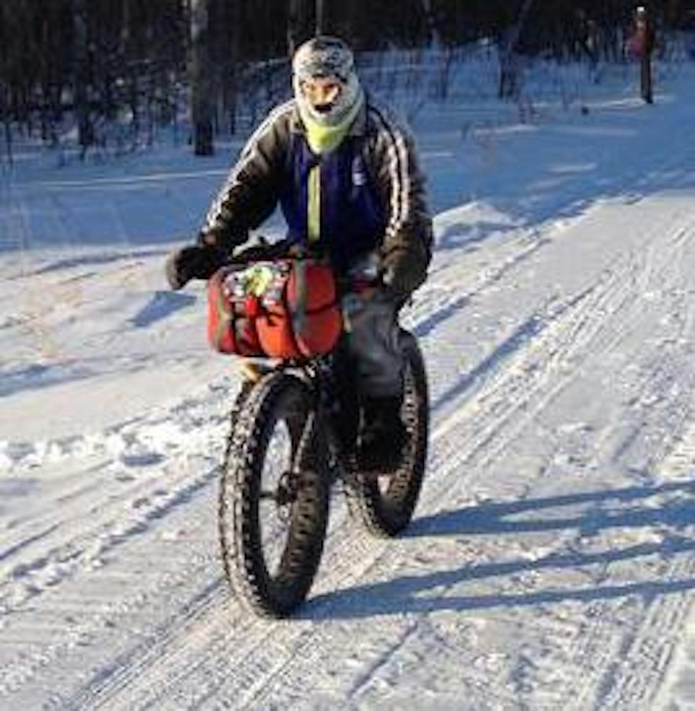 Competitors can bike, ski or run through the brutal conditions.