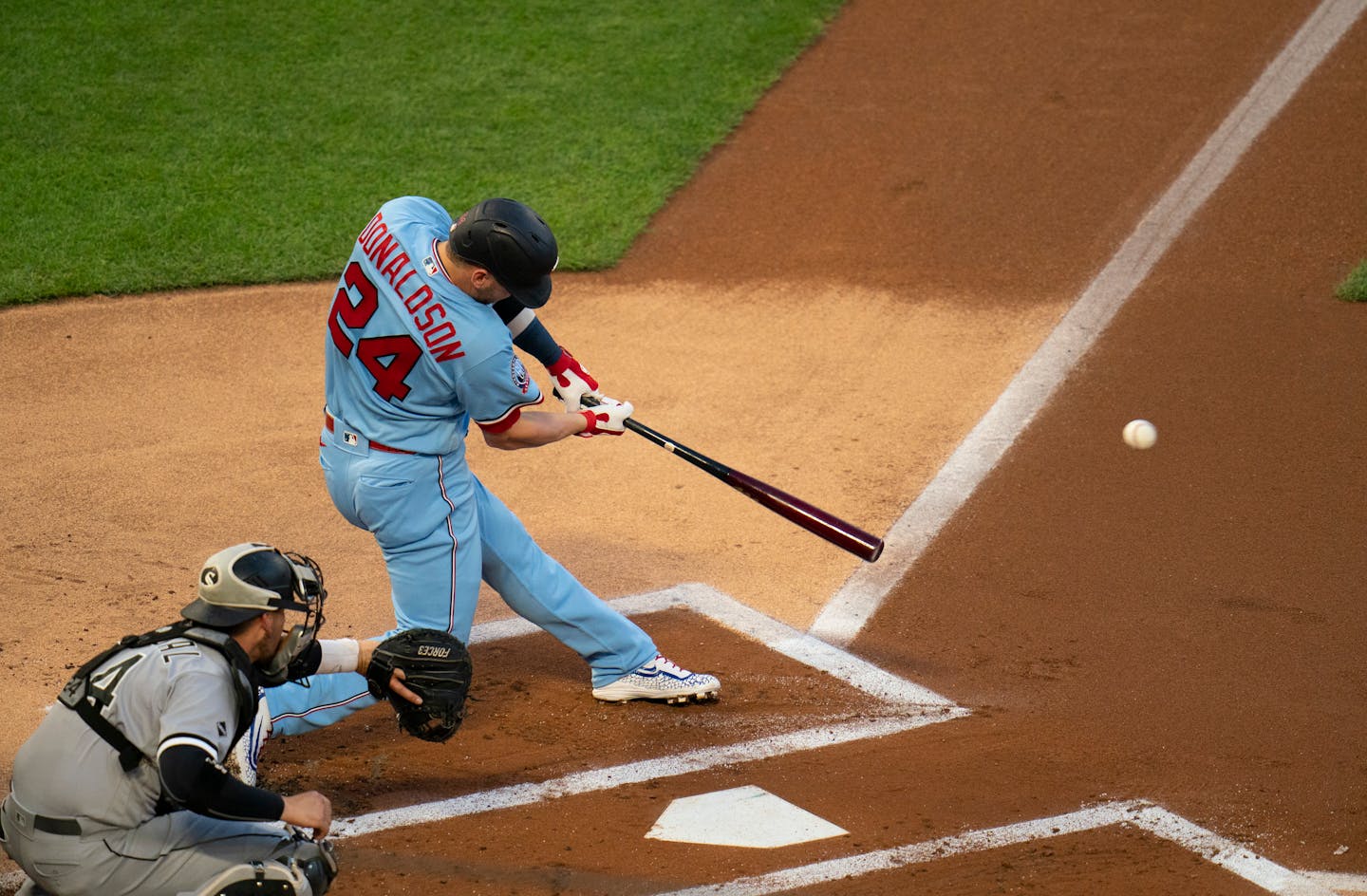 Twins third baseman Josh Donaldson singled in his first at-bat Wednesday