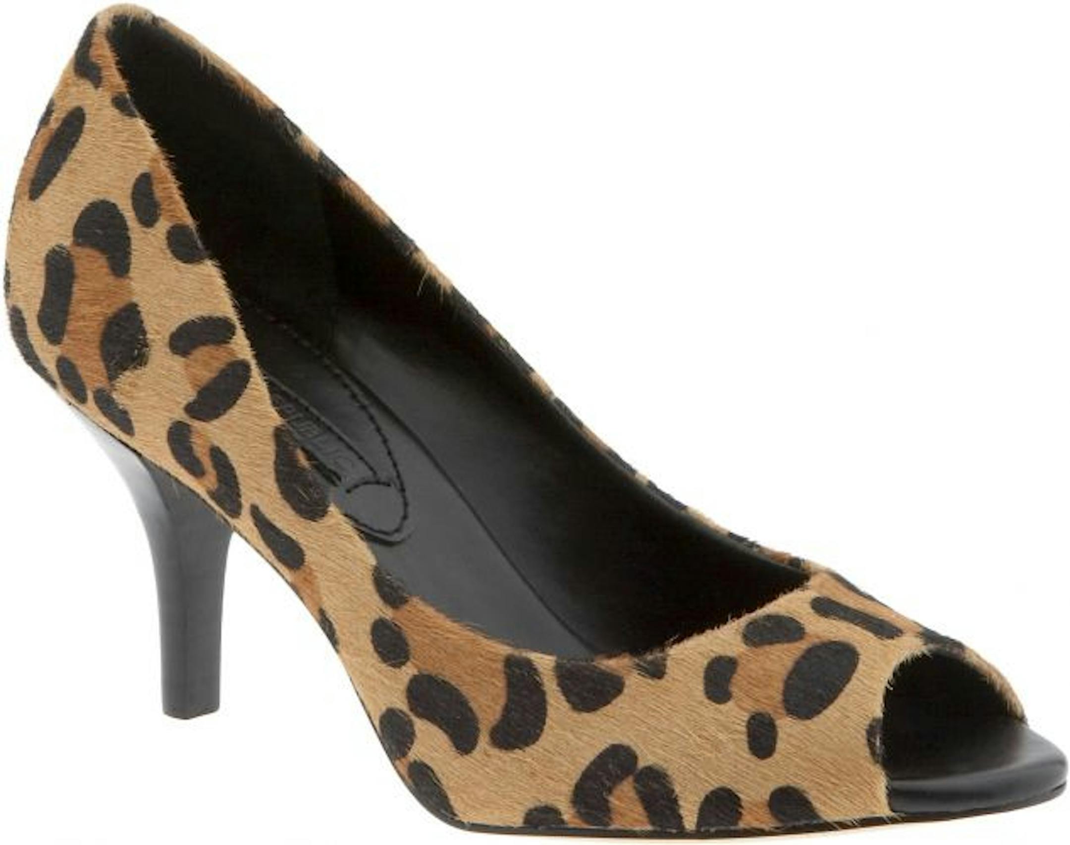 Animal prints: Peep-toe heel, $98, www.bananarepublic.com